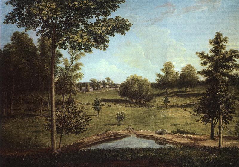 Landscape Looking Towards Sellers Hall from Mill Bank, Charles Wilson Peale